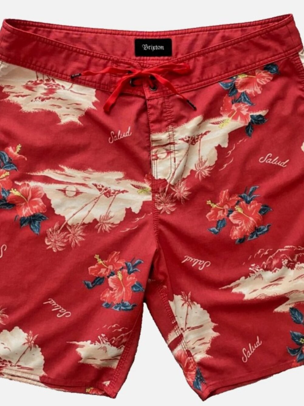 Brixton Red Beach "Salud" Boardshorts